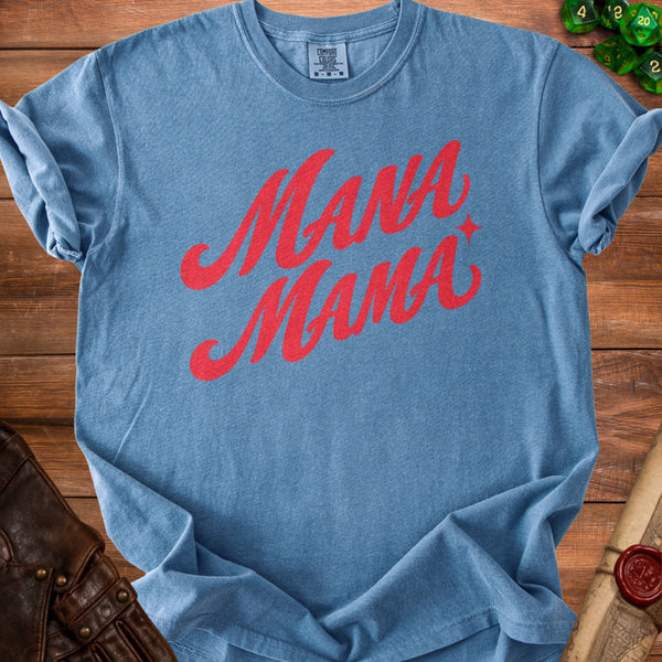 Mana Mama T-shirt in Blue Jean