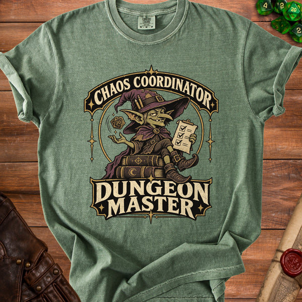 Chaos Coordinator Goblin T-Shirt in Moss