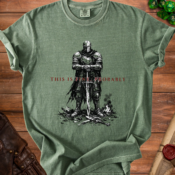 Grim Knight T-Shirt in Moss