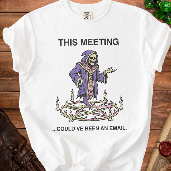 Meeting Email T-Shirt in White