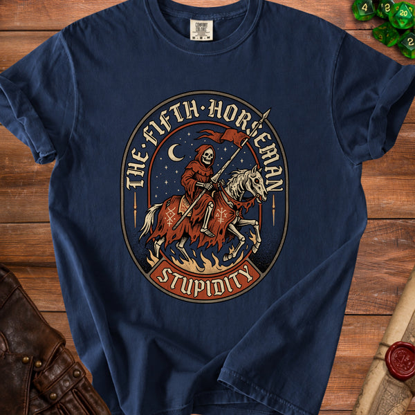 Fifth Horseman Relatable Apocalypse T-Shirt in True Navy