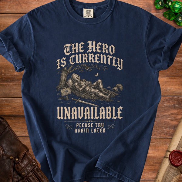 Unavailable Hero T-Shirt in True Navy