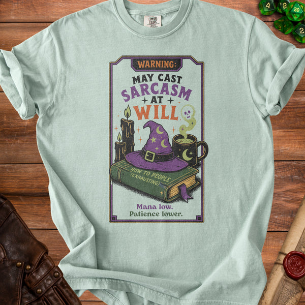Sarcasm Warning T-shirt in Bay