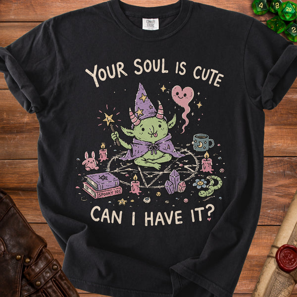 Cute Soul Wizard T-Shirt in Black