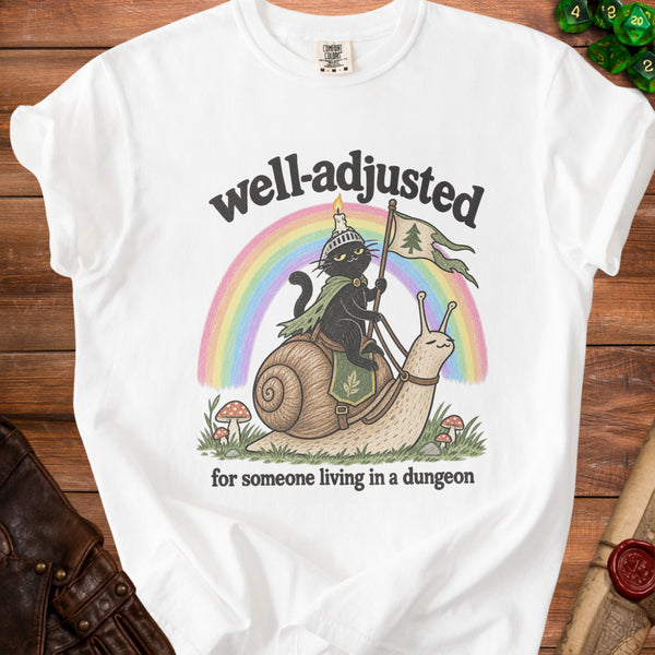 Well-Adjusted Dungeon T-shirt in White