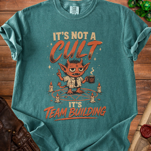 Cult Team Building T-Shirt in Blue Spruce