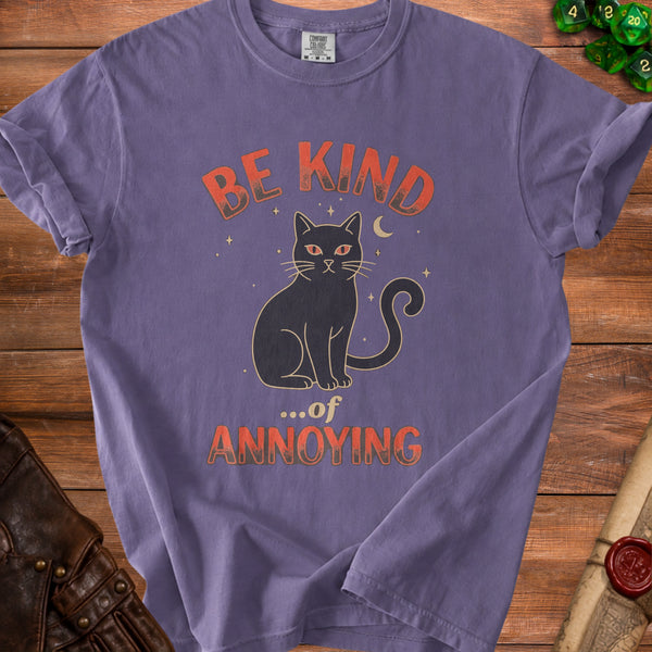 Annoying Cat T-shirt in Grape