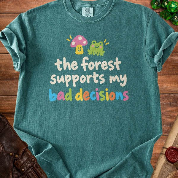 Forest Decisions T-Shirt in Blue Spruce