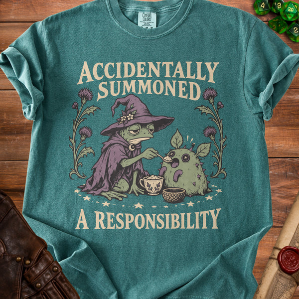 Summoned Responsibility T-Shirt in Blue Spruce
