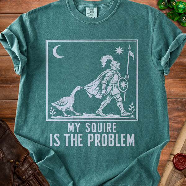 Squire Problem T-Shirt in Blue Spruce