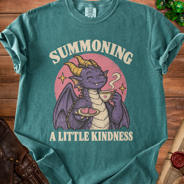Kindness Dragon T-Shirt in Blue Spruce