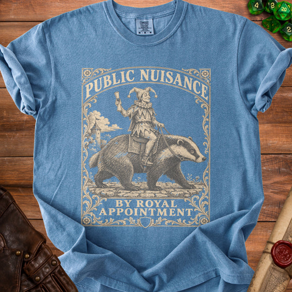 Public Nuisance T-shirt in Blue Jean