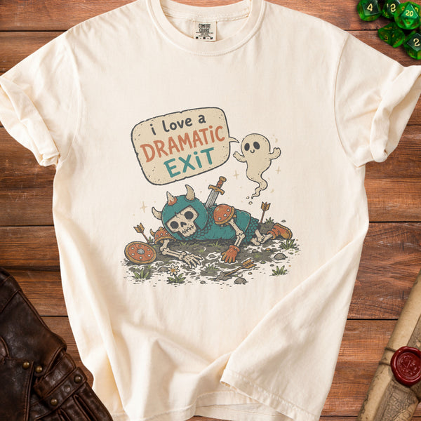 Dramatic Exit T-Shirt in Ivory