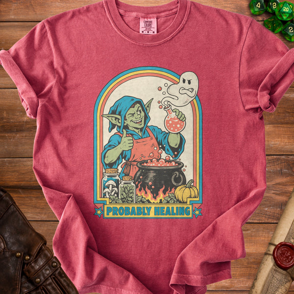Probably Healing T-Shirt in Crimson