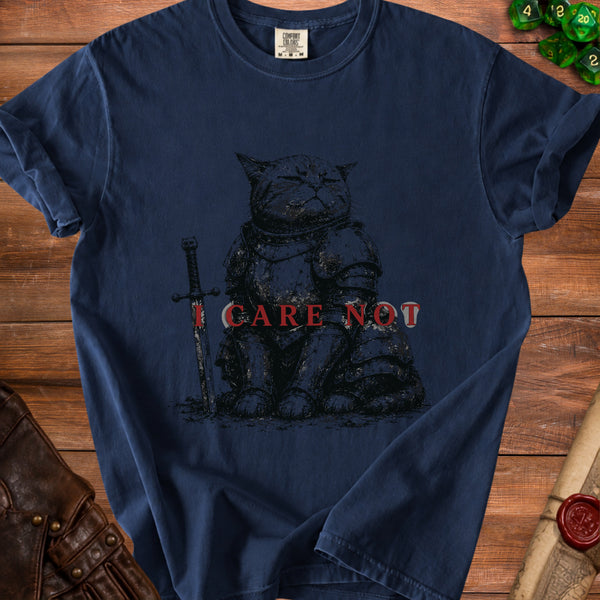 I Care Not T-shirt in True Navy