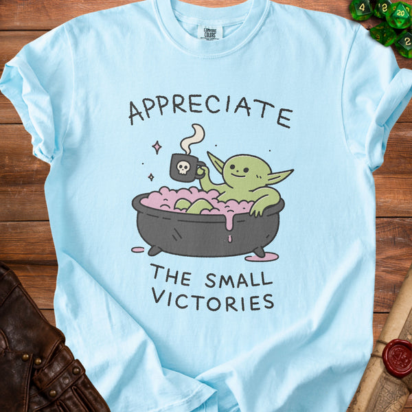Appreciate Small Victories T-Shirt in Chambray