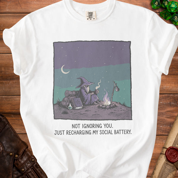 Social Battery T-Shirt in White