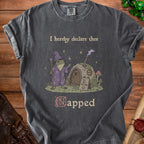Wizard frog by gnome home reads "I hereby declare thee Napped."