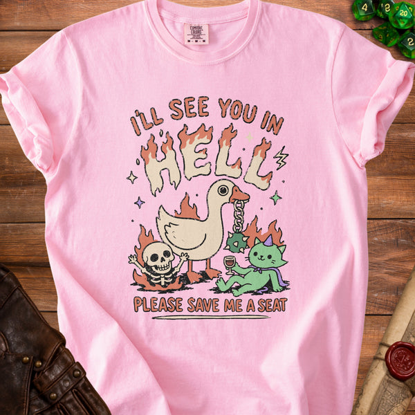 See You In Hell T-Shirt in Blossom