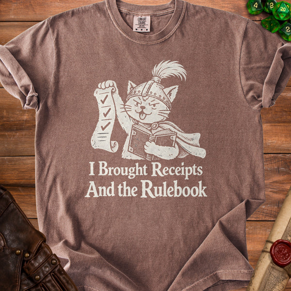 Receipts Rulebook T-Shirt in Espresso
