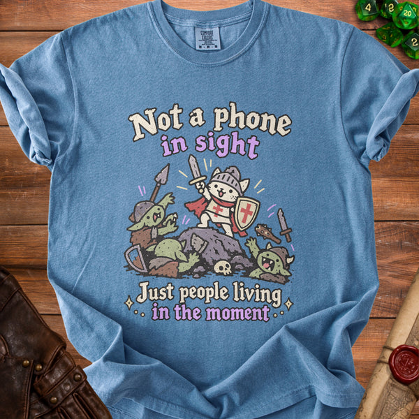 Living Moment T-Shirt in Blue Jean