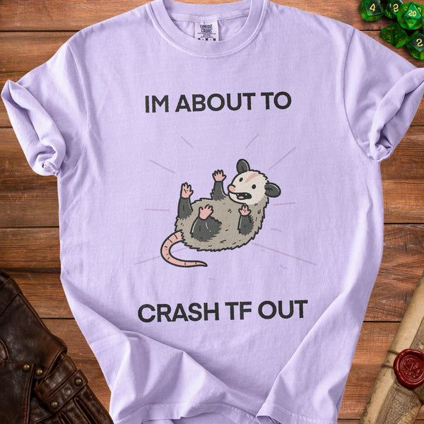 Opossum Crash Out T-Shirt in Orchid