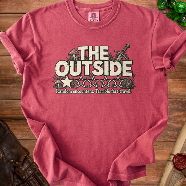 The Outside T-shirt in Crimson