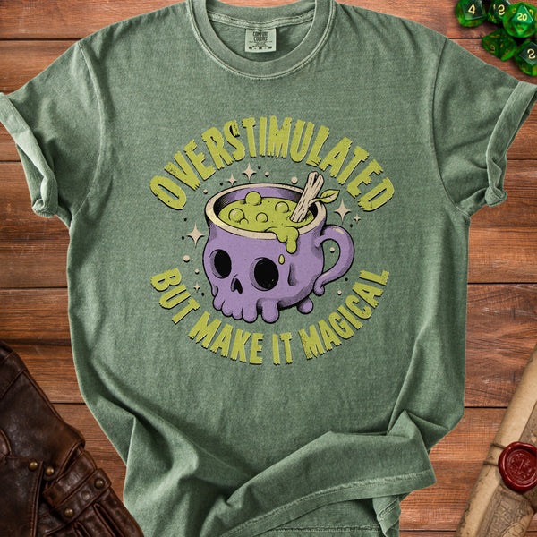 Overstimulated Magic T-shirt in Moss