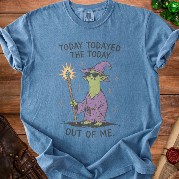 Todayed Wizard T-Shirt in Blue Jean