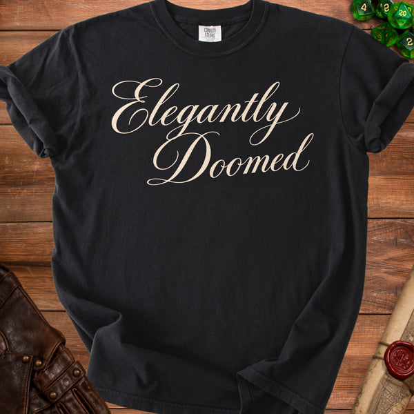 Elegantly Doomed T-Shirt in Black