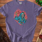 Skeleton in blue robe holding potion and giving thumbs up with text "Trust The Healer".