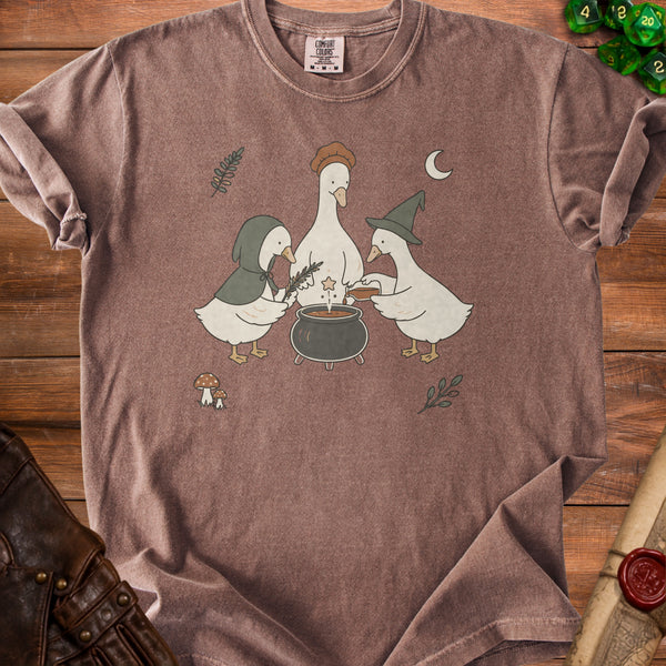 Witchy Geese T-Shirt in Espresso