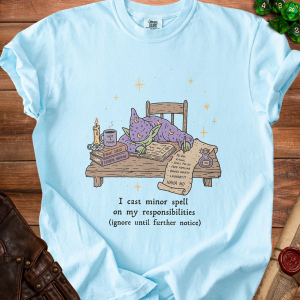 Lazy Wizard T-Shirt in Chambray