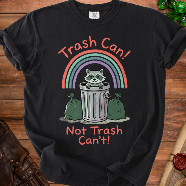 Can-Do Raccoon T-Shirt in Black
