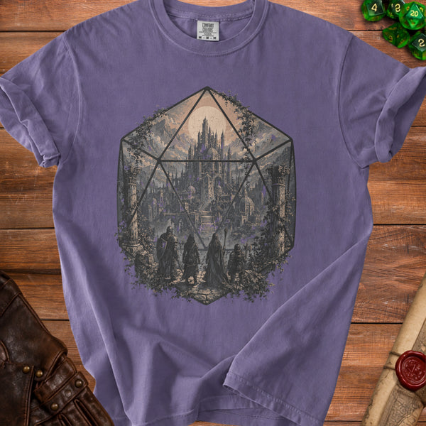 D20 Castle Quest T-shirt in Grape