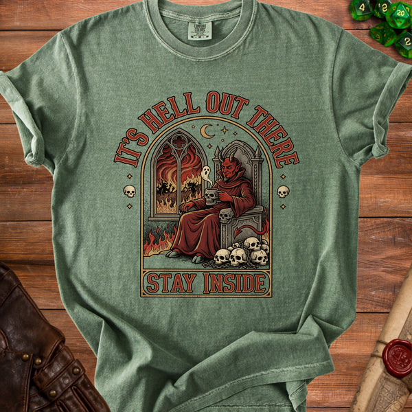 Stay Inside T-Shirt in Moss