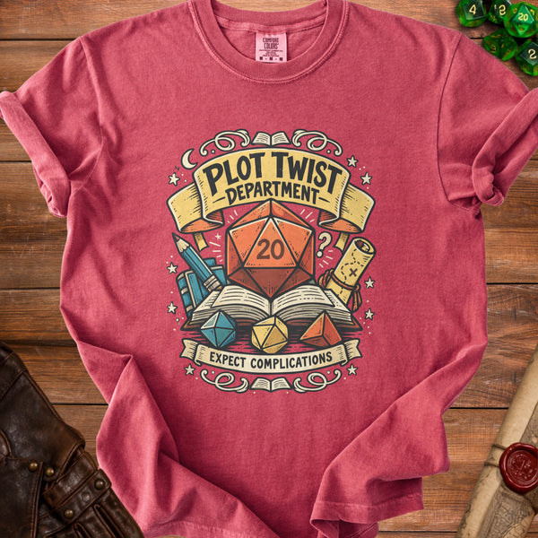 Plot Twist T-shirt in Crimson