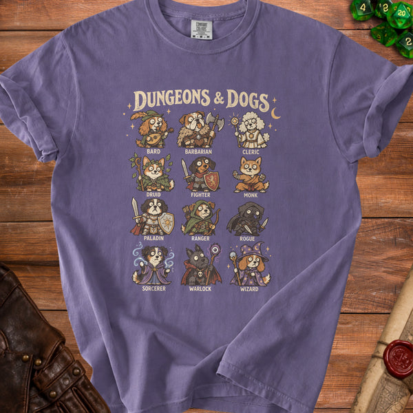Dungeons Dogs Fetch Adventure T-Shirt in Grape