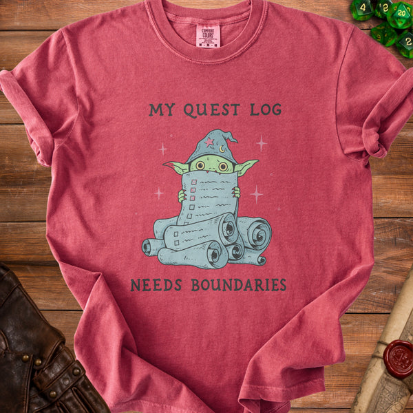 Quest Log T-shirt in Crimson