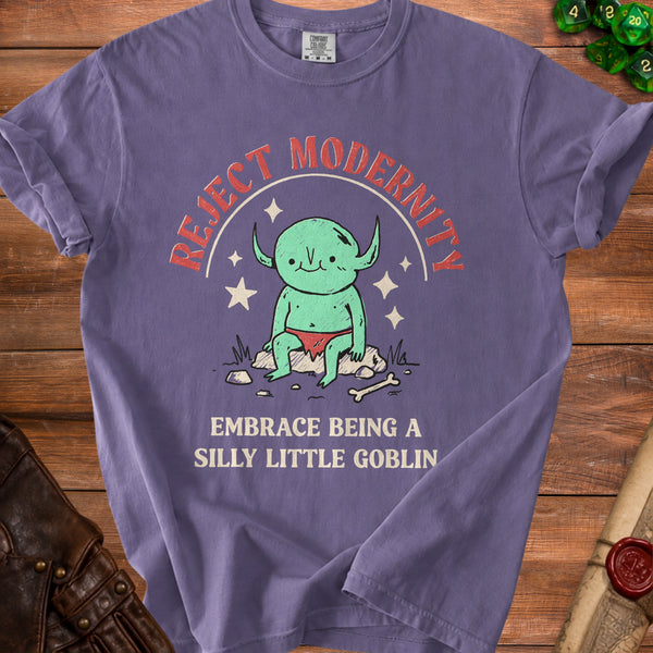 Silly Goblin Quiet Rebellion T-Shirt in Grape