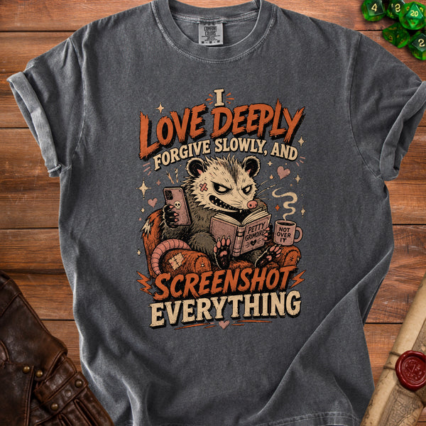 Petty Possum T-shirt in Pepper