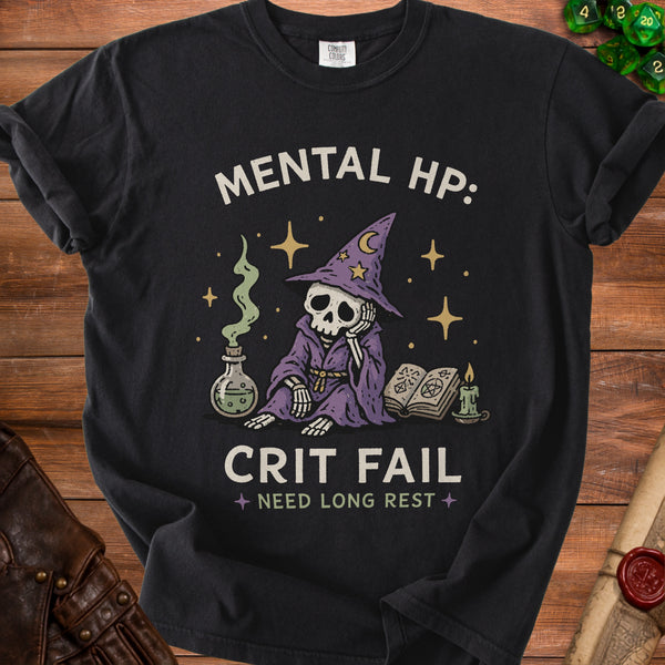 Mental HP Daily Crit Fail T-Shirt in Black