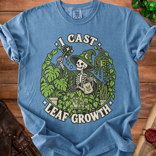 Leaf Growth T-shirt in Blue Jean