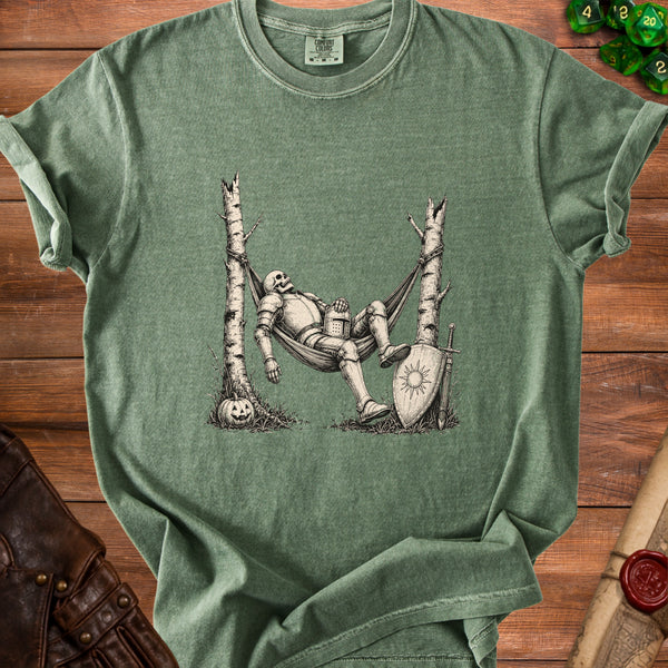 Resting Knight T-Shirt in Moss