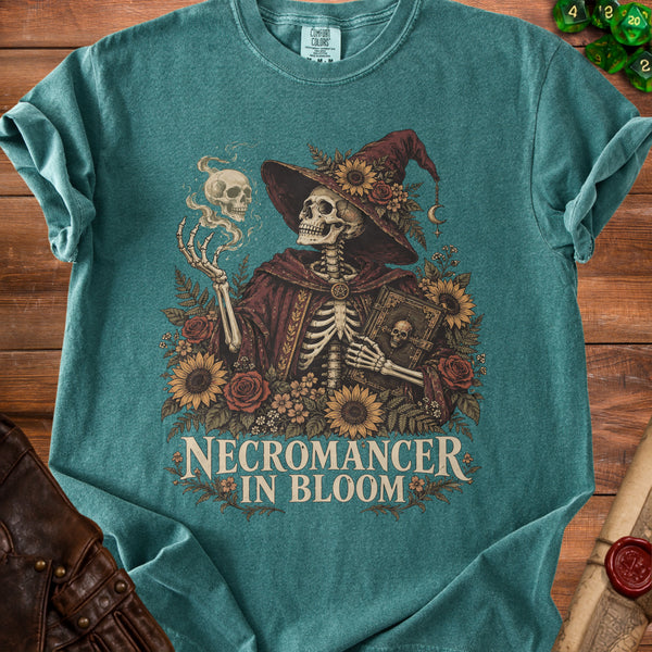 Necromancer Bloom T-Shirt in Blue Spruce