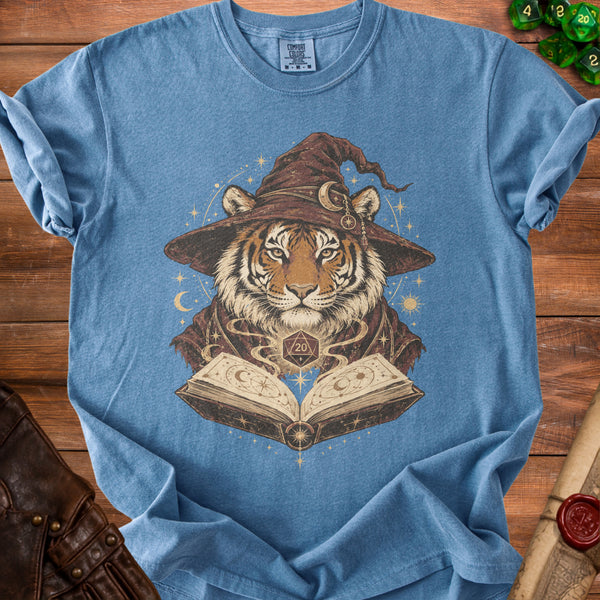 Tiger Wizard T-Shirt in Blue Jean