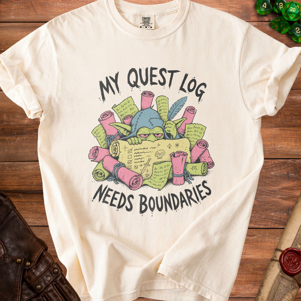 My Quest Log T-Shirt in Ivory