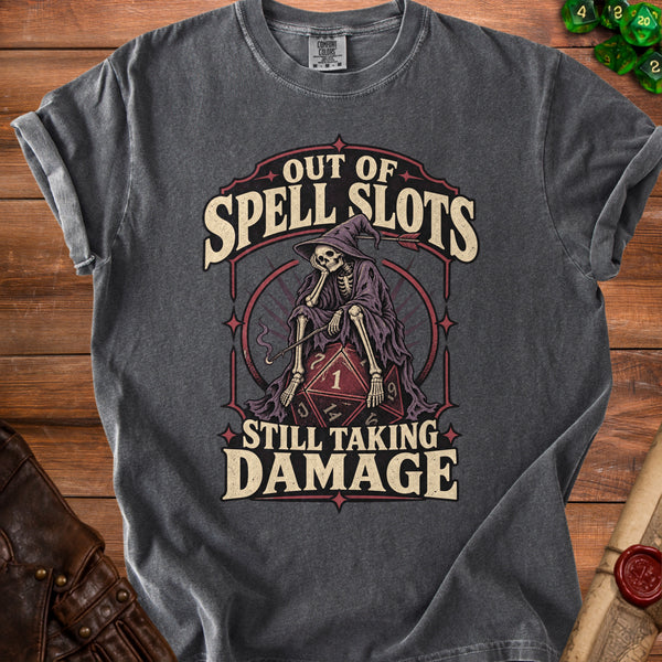 Spell Slots Wizard T-Shirt in Pepper