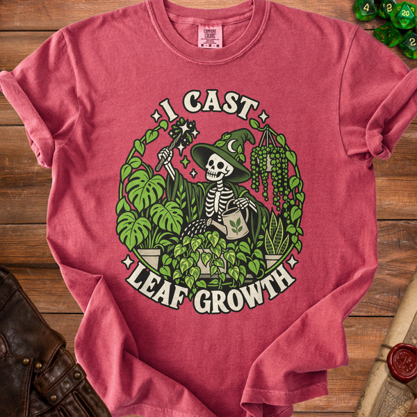 Leaf Growth T-shirt in Crimson
