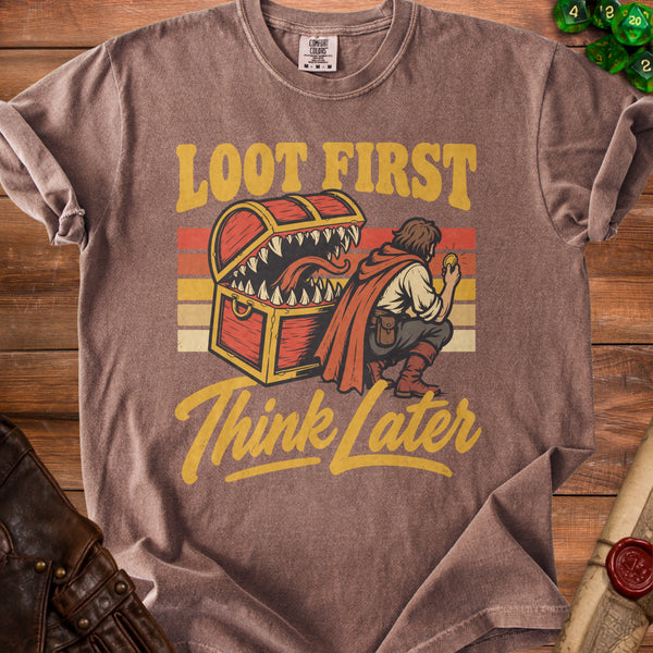 Loot First T-Shirt in Espresso